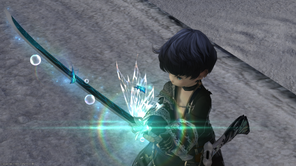 FF14　ミラプリ　光る武器　蛮神ティターニア武器　侍　刀　妖精刀【改】　見た目　発光エフェクト