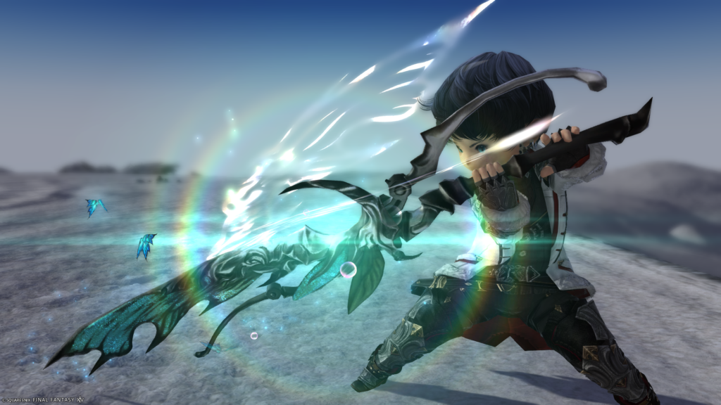 FF14　ミラプリ　光る武器　蛮神ティターニア武器　暗黒騎士　両手剣　フェアリーキングデバイダー　見た目　発光エフェクト