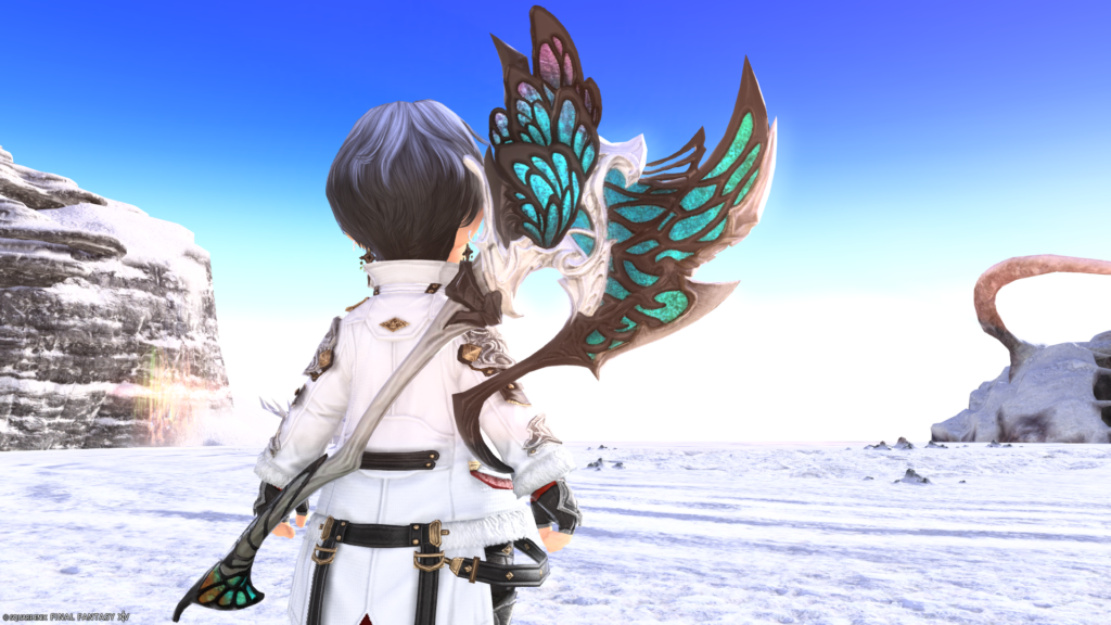 FF14　ミラプリ　光る武器　蛮神ティターニア武器　戦士　斧　フェアリーキングアクス　見た目　
