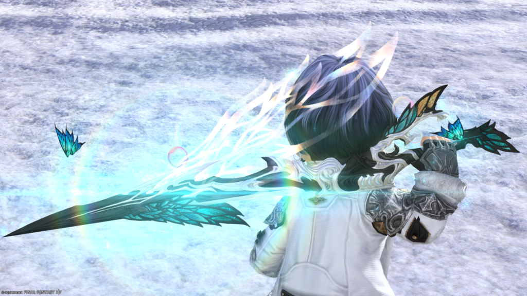 FF14　ミラプリ　光る武器　蛮神ティターニア武器　ガンブレイカー　銃剣　フェアリーキングマナトリガー　見た目　発光エフェクト
