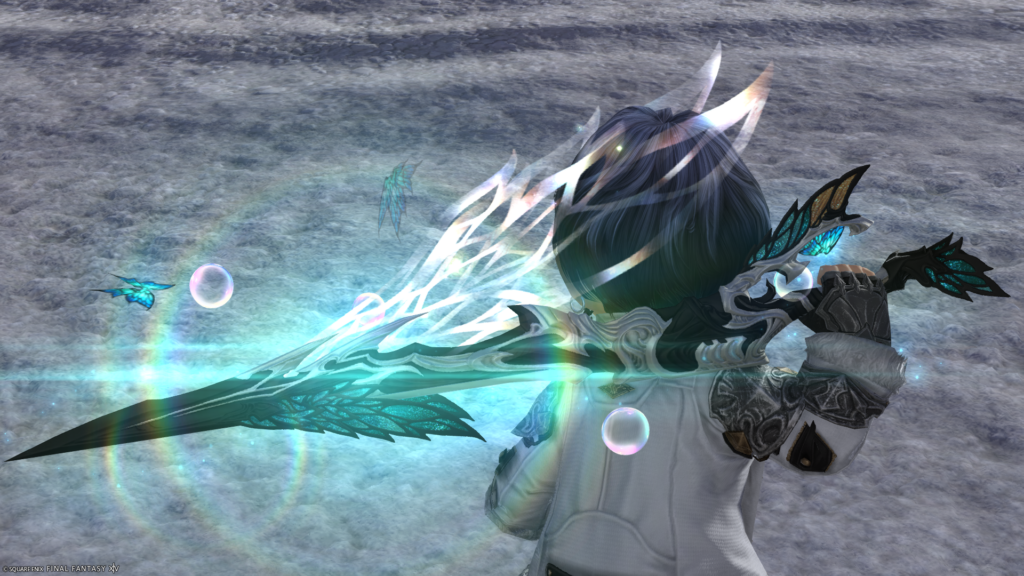 FF14　ミラプリ　光る武器　蛮神ティターニア武器　ガンブレイカー　銃剣　フェアリーキングマナトリガー　見た目　発光エフェクト
