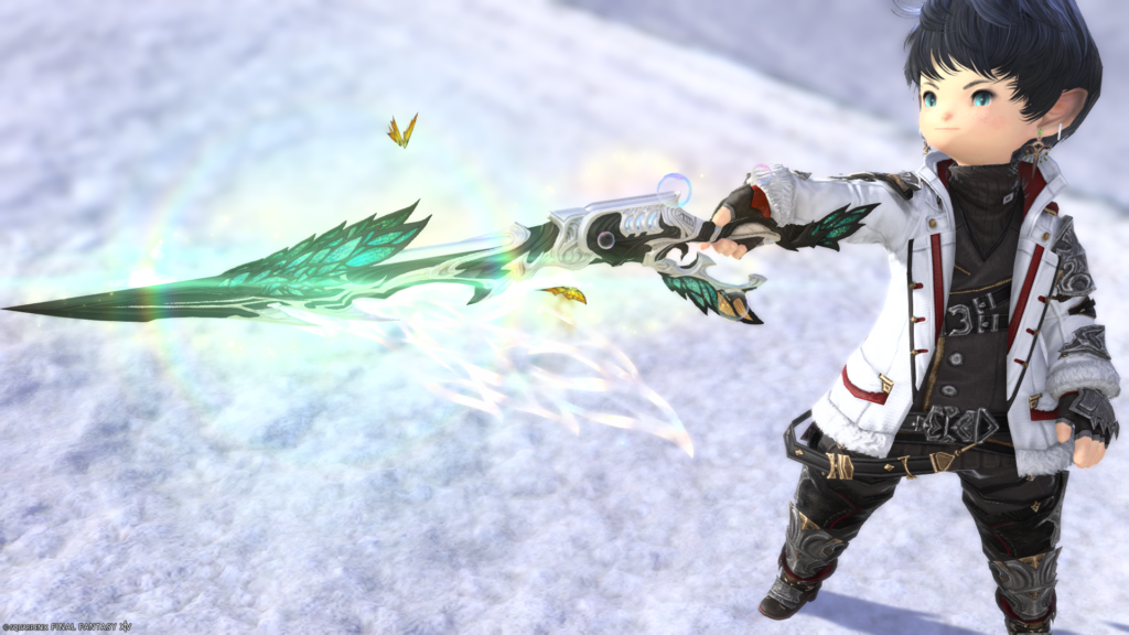 FF14　ミラプリ　光る武器　蛮神ティターニア武器　ガンブレイカー　銃剣　フェアリーキングマナトリガー　見た目　発光エフェクト
