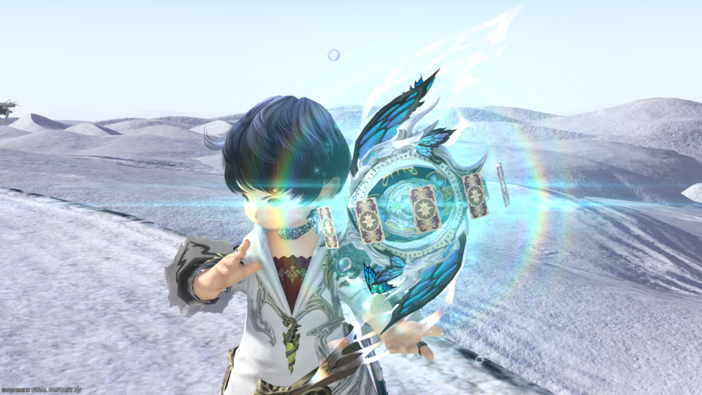 FF14　ミラプリ　光る武器　蛮神ティターニア武器　占星術師　天球儀　フェアリーキングスターグローブ　見た目　発光エフェクト