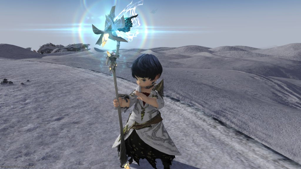 FF14　ミラプリ　光る武器　蛮神ティターニア武器　白魔導士　杖　フェアリーキングケーン　見た目　発光エフェクト