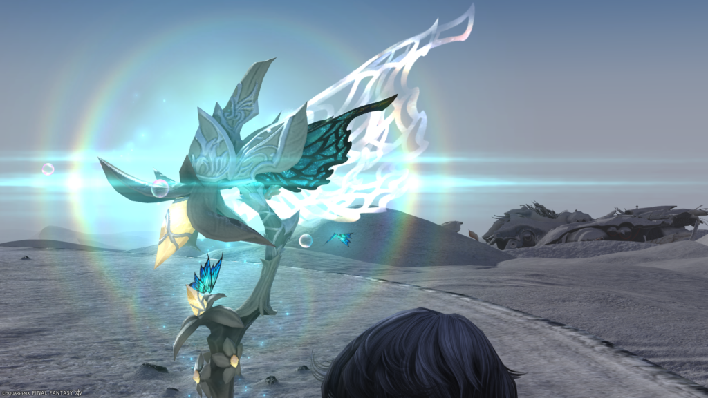 FF14　ミラプリ　光る武器　蛮神ティターニア武器　白魔導士　杖　フェアリーキングケーン　見た目　発光エフェクト