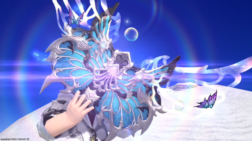 FF14　ミラプリ　光る武器　蛮神ティターニア武器　学者＋召喚士　フェアリーキングコーデックス＋フェアリーキンググリモア　見た目　発光エフェクト