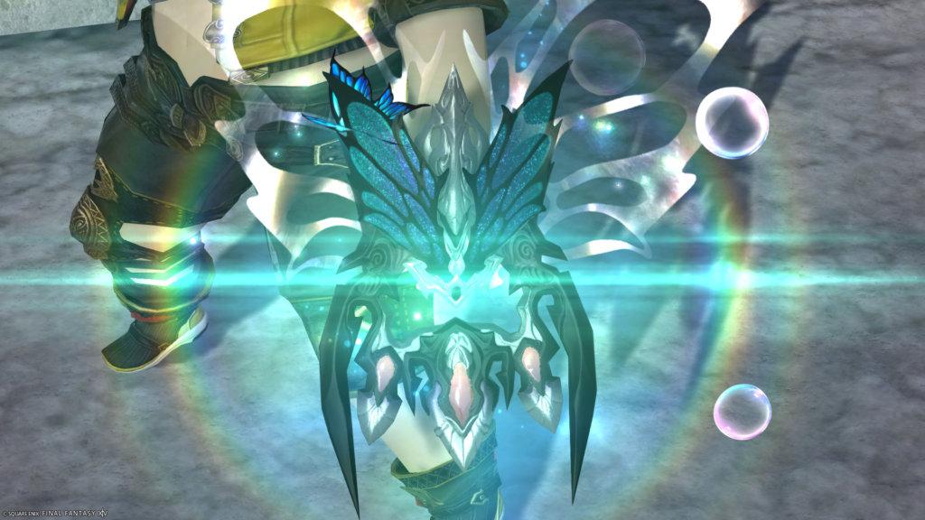 FF14　ミラプリ　光る武器　蛮神ティターニア武器　モンク　格闘武器　フェアリーキングクロー　見た目　発光エフェクト