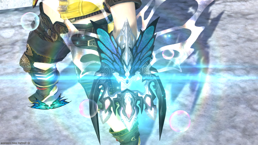 FF14　ミラプリ　光る武器　蛮神ティターニア武器　モンク　格闘武器　フェアリーキングクロー　見た目　発光エフェクト