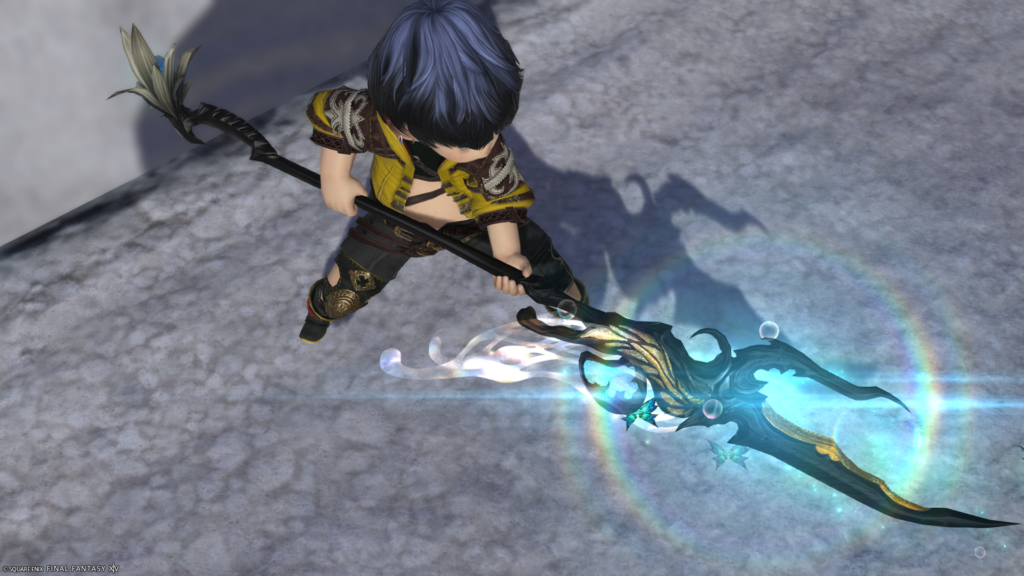 FF14　ミラプリ　光る武器　蛮神ティターニア武器　竜騎士　槍　フェアリーキングスピア　見た目　発光エフェクト