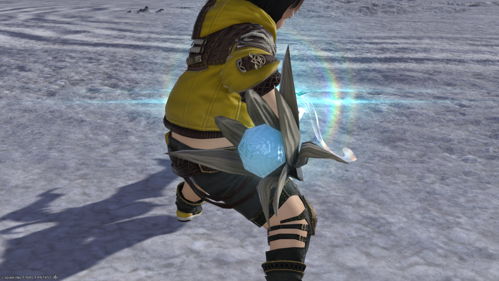 FF14　ミラプリ　光る武器　蛮神ティターニア武器　竜騎士　槍　フェアリーキングスピア　見た目　発光エフェクト