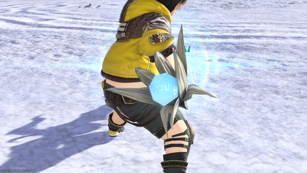 FF14　ミラプリ　光る武器　蛮神ティターニア武器　竜騎士　槍　フェアリーキングスピア　見た目　発光エフェクト