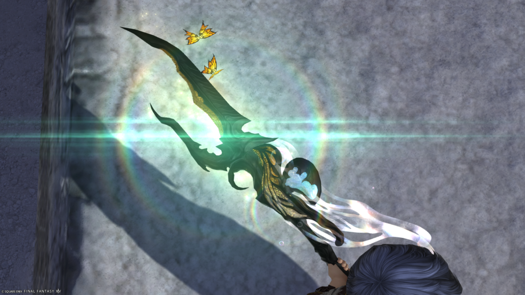 FF14　ミラプリ　光る武器　蛮神ティターニア武器　竜騎士　槍　フェアリーキングスピア　見た目　発光エフェクト