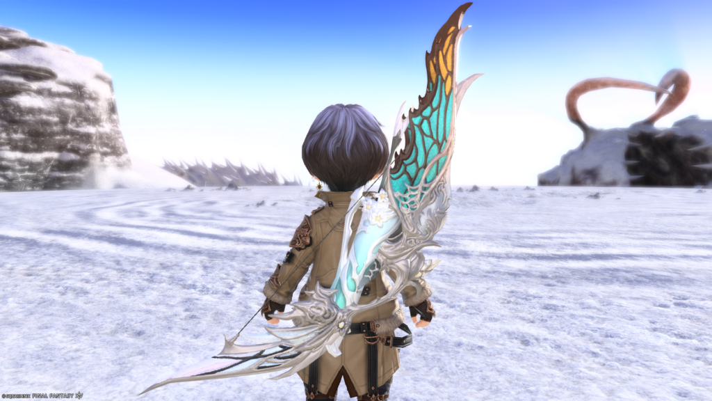 FF14　ミラプリ　光る武器　蛮神ティターニア武器　吟遊詩人　弓　フェアリーキングロングボウ　見た目　