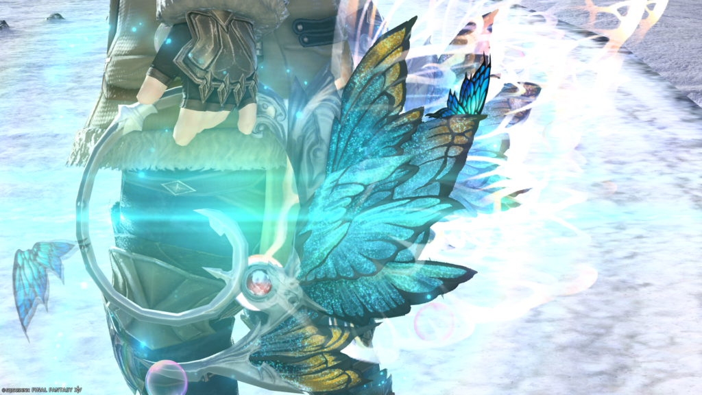 FF14 ミラプリ 光る武器 蛮神ティターニア武器 踊り子 投擲武器 フェアリーキングハンドゴンネ 見た目 発光エフェクト