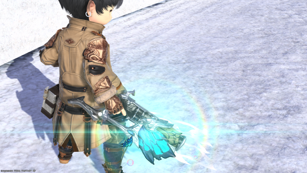 FF14 ミラプリ 光る武器 蛮神ティターニア武器 機構師 銃 フェアリーキングハンドゴンネ 見た目 発光エフェクト