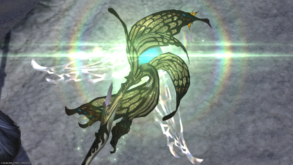 FF14　ミラプリ　光る武器　蛮神ティターニア武器　黒魔導士　呪具　フェアリーキングロッド　見た目　発光エフェクト