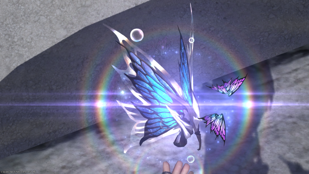 FF14　ミラプリ　光る武器　蛮神ティターニア武器　赤魔導士　細剣　フェアリーキングレイピア　見た目　発光エフェクト