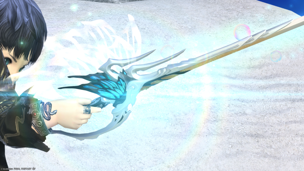 FF14　ミラプリ　光る武器　蛮神ティターニア武器　赤魔導士　細剣　フェアリーキングレイピア　見た目　発光エフェクト