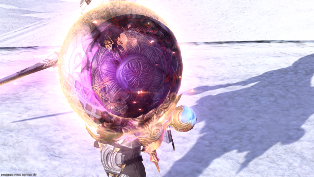 FF14 ミラプリ 光る武器 蛮神ツクヨミ武器 ナイト 剣 盾 月読命直剣【輝】 + 月読命之盾【輝】見た目 発光エフェクト