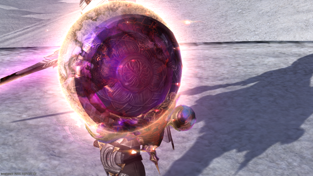 FF14 ミラプリ 光る武器 蛮神ツクヨミ武器 ナイト 剣 盾 月読命直剣【輝】 + 月読命之盾【輝】見た目 発光エフェクト