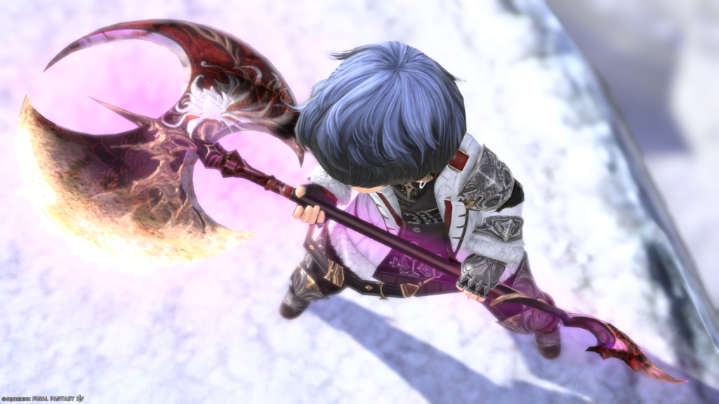 ミラプリ　光る武器　蛮神ツクヨミ武器　戦士　斧　月読命大斧【輝】　見た目　発光エフェクト