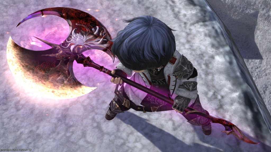 ミラプリ　光る武器　蛮神ツクヨミ武器　戦士　斧　月読命大斧【輝】　見た目　発光エフェクト