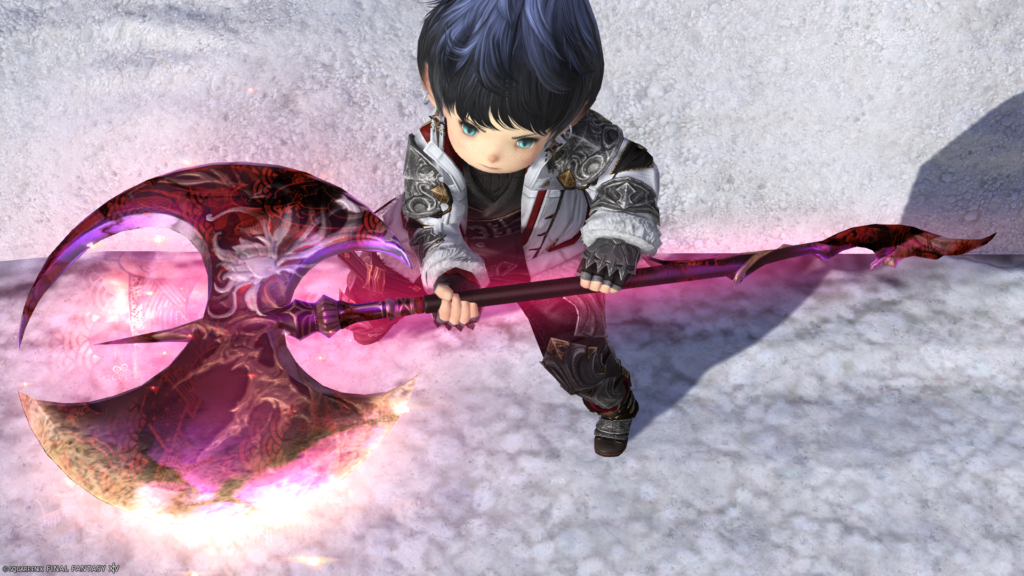 ミラプリ　光る武器　蛮神ツクヨミ武器　戦士　斧　月読命大斧【輝】　見た目　発光エフェクト