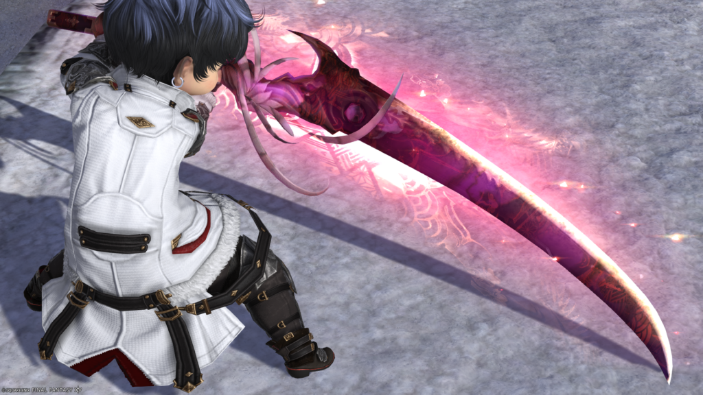 ミラプリ　光る武器　蛮神ツクヨミ武器　暗黒騎士　両手剣　月読命大太刀【輝】　見た目　発光エフェクト