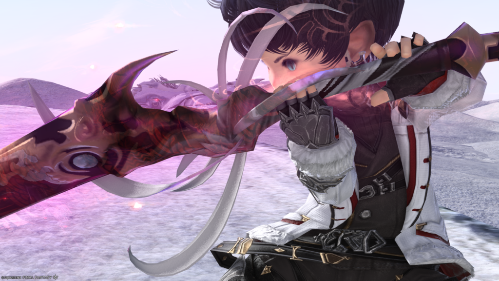 ミラプリ　光る武器　蛮神ツクヨミ武器　暗黒騎士　両手剣　月読命大太刀【輝】　見た目　発光エフェクト