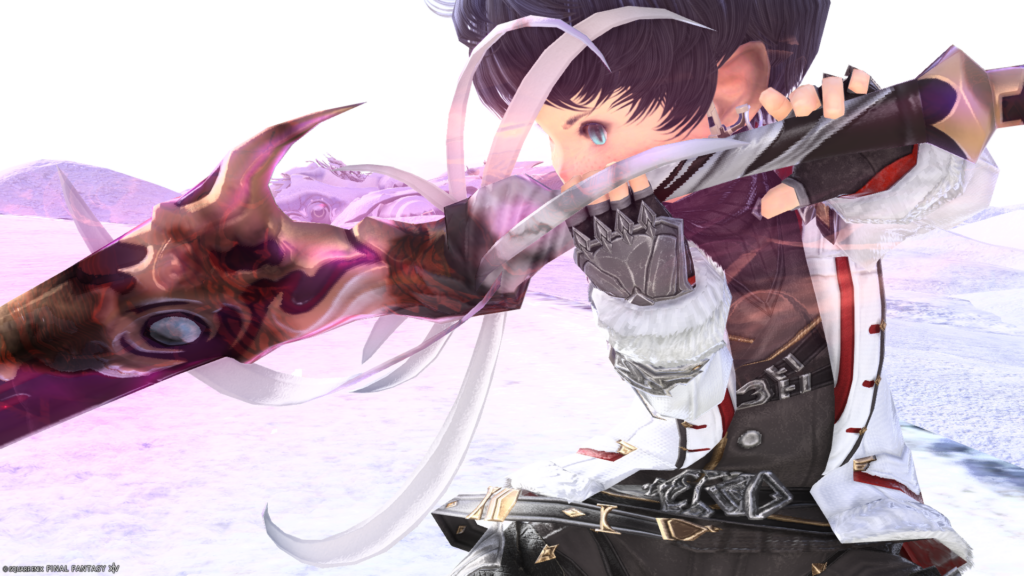 ミラプリ　光る武器　蛮神ツクヨミ武器　暗黒騎士　両手剣　月読命大太刀【輝】　見た目　発光エフェクト