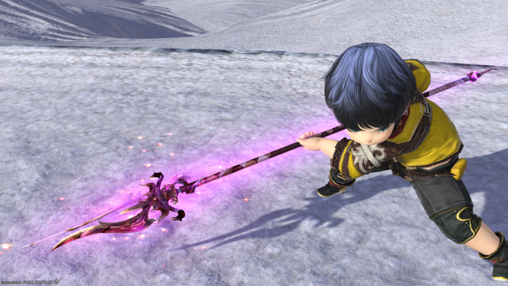 ミラプリ 光る武器 蛮神ツクヨミ武器 竜騎士 槍 月読命長槍【輝】見た目 発光エフェクト