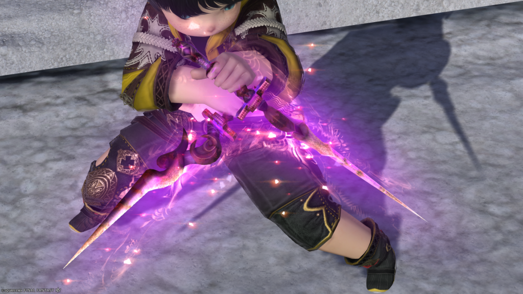 ミラプリ　光る武器　蛮神ツクヨミ武器　忍者　ナイフ　月読命苦無【輝】　見た目　発光エフェクト