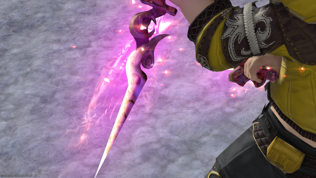 ミラプリ　光る武器　蛮神ツクヨミ武器　忍者　ナイフ　月読命苦無【輝】　見た目　発光エフェクト