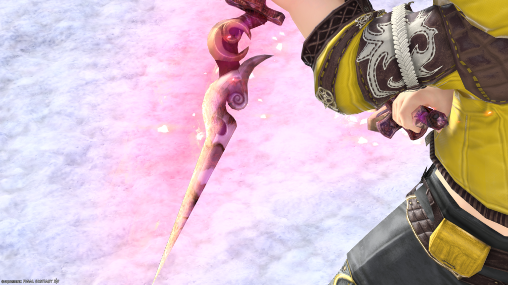 ミラプリ　光る武器　蛮神ツクヨミ武器　忍者　ナイフ　月読命苦無【輝】　見た目　発光エフェクト