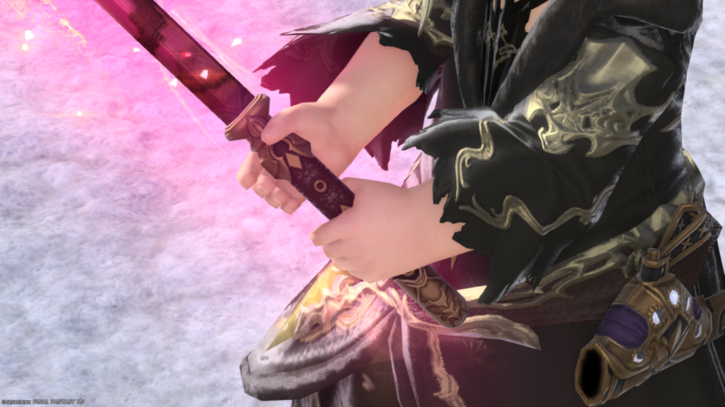 光る武器　ミラプリ　蛮神ツクヨミ武器　侍　刀　月読命直刀【輝】　見た目　発光エフェクト