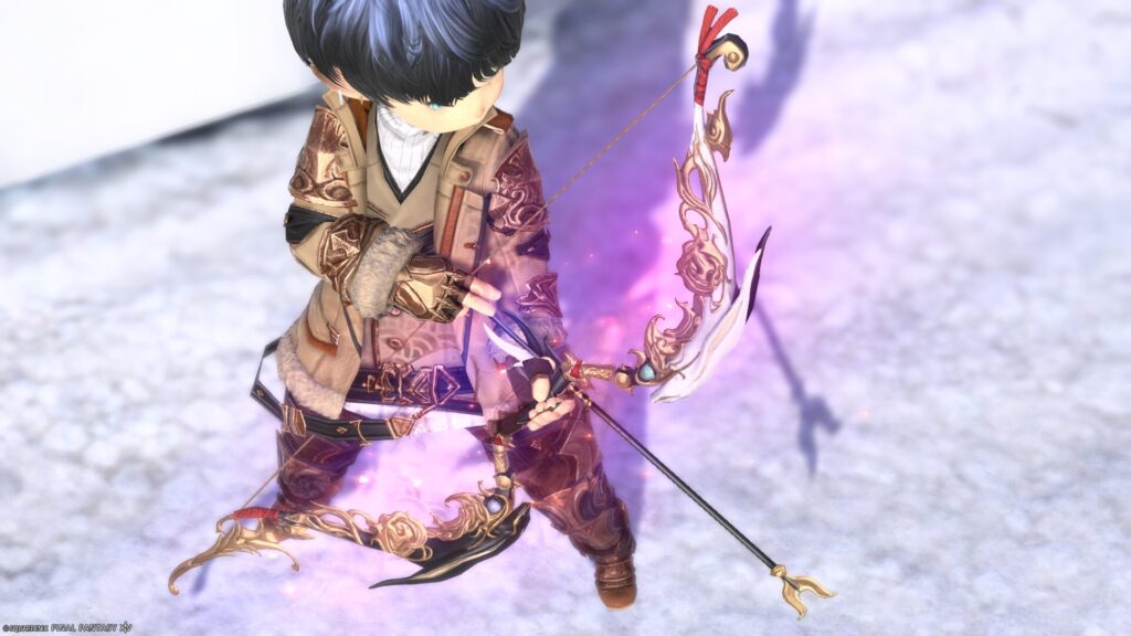 FF14 ミラプリ 光る武器 蛮神ツクヨミ武器 吟遊詩人 弓 月読命大弓【輝】 見た目 発光エフェクト