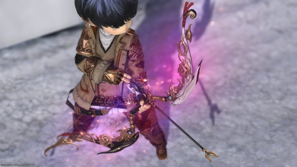 FF14 ミラプリ 光る武器 蛮神ツクヨミ武器 吟遊詩人 弓 月読命大弓【輝】 見た目 発光エフェクト