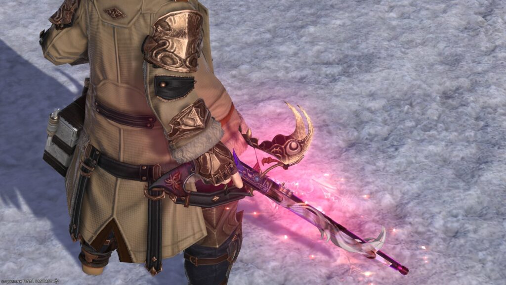FF14　ミラプリ　光る武器　蛮神ツクヨミ武器　機工士　銃　月読命短銃【輝】　見た目　発光エフェクト