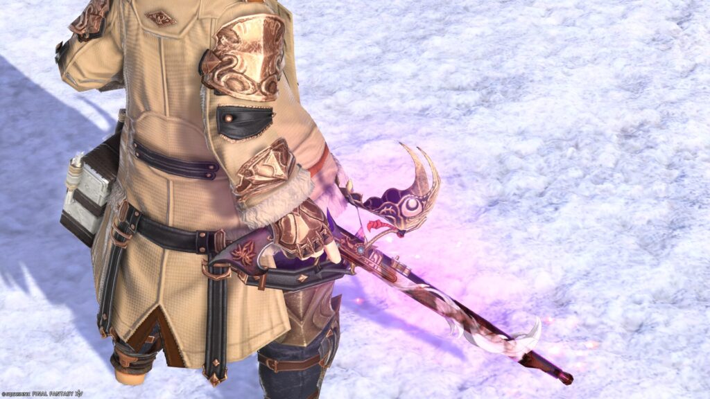 FF14　ミラプリ　光る武器　蛮神ツクヨミ武器　機工士　銃　月読命短銃【輝】　見た目　発光エフェクト