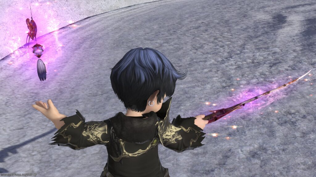 FF14 ミラプリ 光る武器 蛮神ツクヨミ武器 赤魔導士 細剣 月読命細剣【輝】 見た目 発光エフェクト