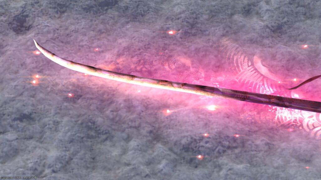 FF14 ミラプリ 光る武器 蛮神ツクヨミ武器 赤魔導士 細剣 月読命細剣【輝】 見た目 発光エフェクト