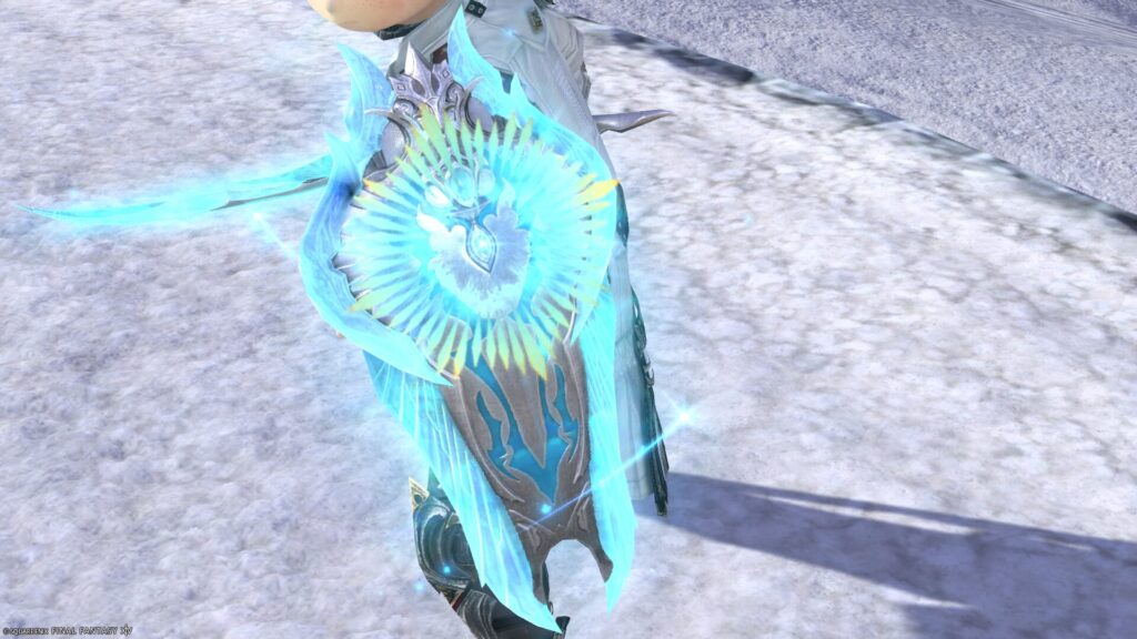 FF14 ミラプリ 光る武器 蛮神ハイデリン武器 ナイト 剣 盾 サンクティファイライト・バスタードソード/サンクティファイライト・シールド 見た目 発光エフェクト