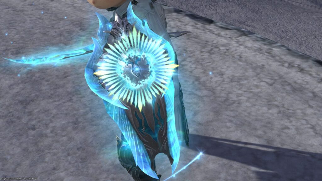 FF14 ミラプリ 光る武器 蛮神ハイデリン武器 ナイト 剣 盾 サンクティファイライト・バスタードソード/サンクティファイライト・シールド 見た目 発光エフェクト