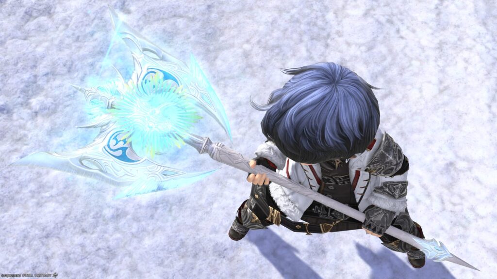 FF14　ミラプリ　光る武器　蛮神ハイデリン武器　戦士　斧　サンクティファイライト・ラブリュス　見た目　発光エフェクト