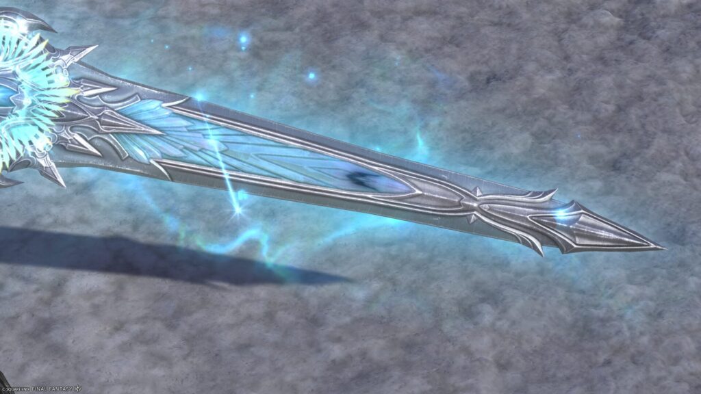 FF14　ミラプリ　光る武器　蛮神ハイデリン武器　暗黒騎士　両手剣　サンクティファイライト・グレートソード　見た目　発光エフェクト