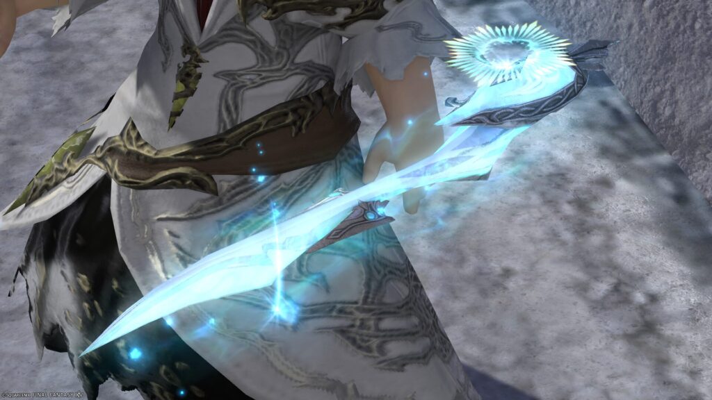 FF14　ミラプリ　光る武器　蛮神ハイデリン武器　賢者　賢具　サンクティファイライト・ウィング　見た目　発光エフェクト