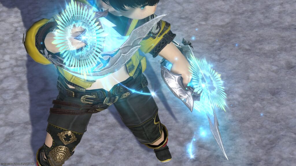 FF14　ミラプリ　光る武器　蛮神ハイデリン武器　モンク　格闘武器　サンクティファイライト・サインティ　見た目　発光エフェクト