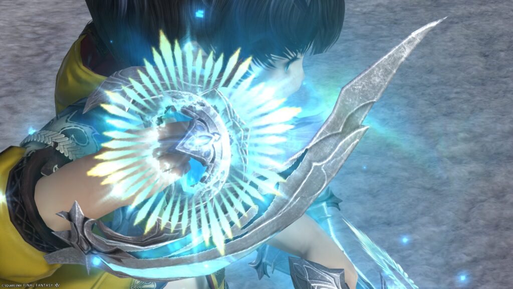 FF14　ミラプリ　光る武器　蛮神ハイデリン武器　モンク　格闘武器　サンクティファイライト・サインティ　見た目　発光エフェクト