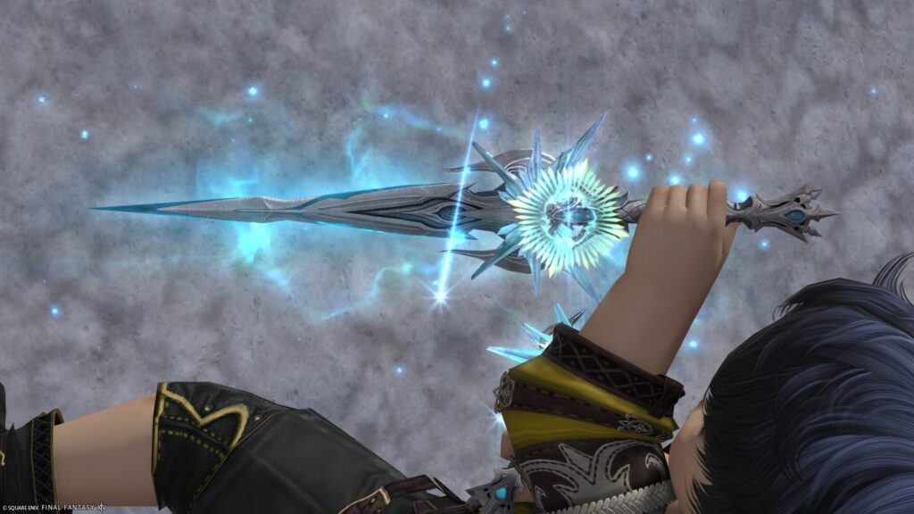 FF14　ミラプリ　光る武器　蛮神ハイデリン武器　忍者　ナイフ　サンクティファイライト・ダガー　見た目　発光エフェクト