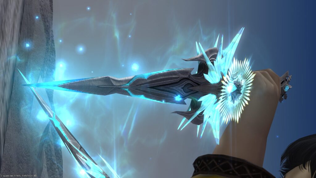 FF14　ミラプリ　光る武器　蛮神ハイデリン武器　忍者　ナイフ　サンクティファイライト・ダガー　見た目　発光エフェクト